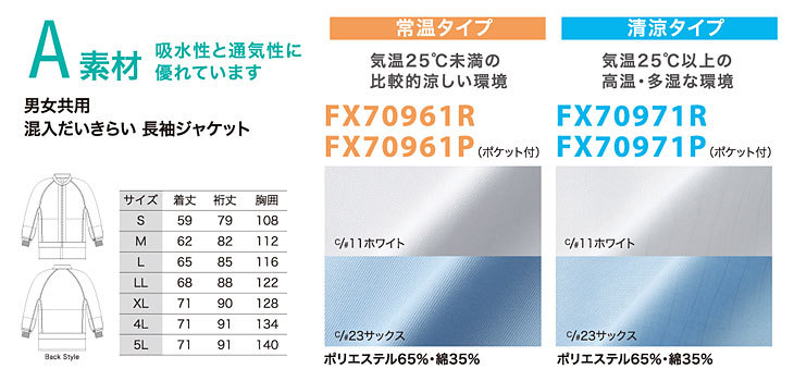 A素材　吸水性と通気性に優れています（常温タイプ・清涼タイプ）