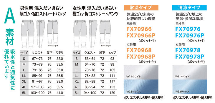 A素材　吸水性と通気性に優れています（常温タイプ・清涼タイプ）